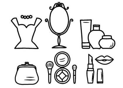 Косметика – раскраска 27