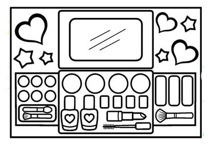 Косметика – раскраска 28