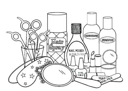 Косметика – раскраска 35