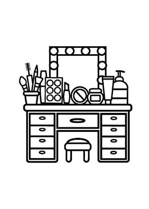 Косметика – раскраска 4
