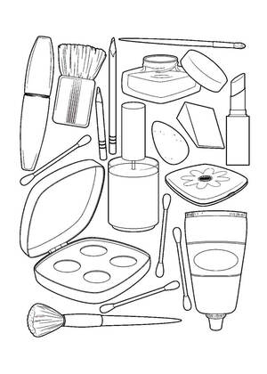 Косметика – раскраска 6
