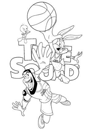 Космический джем – раскраска 11