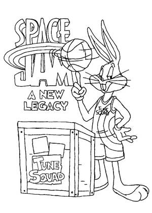 Космический джем – раскраска 25