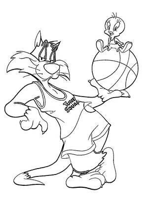 Космический джем – раскраска 27