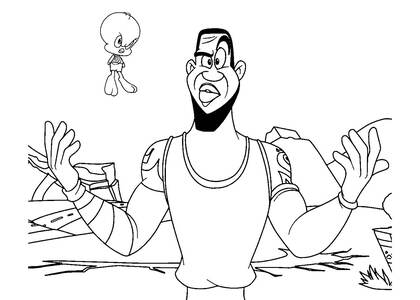 Космический джем – раскраска 30