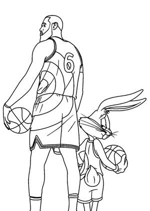 Космический джем – раскраска 4