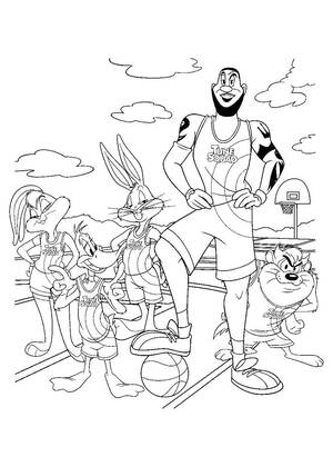 Космический джем – раскраска 6