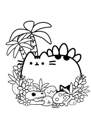 Раскраски Кот Пушин Кот Пушин — раскраска 1