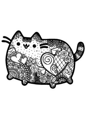 Раскраски Кот Пушин Кот Пушин — раскраска 38