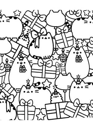 Раскраски Кот Пушин Кот Пушин — раскраска 49