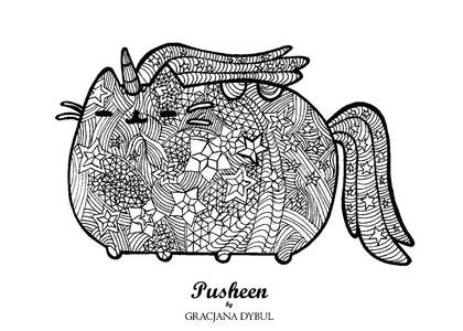 Раскраски Кот Пушин Кот Пушин — раскраска 54