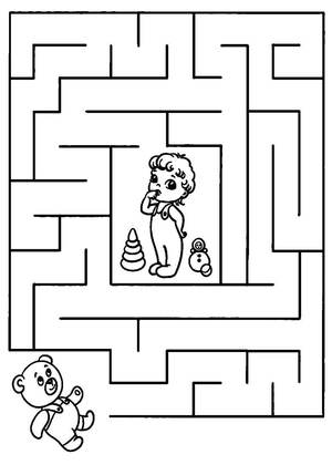Лабиринты – раскраска 25