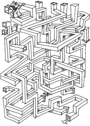 Лабиринты – раскраска 3