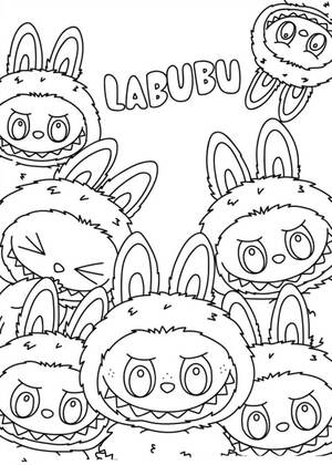Раскраски Лабубу Лабубу – раскраска 1