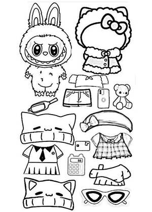 Раскраски Лабубу Лабубу – раскраска 11