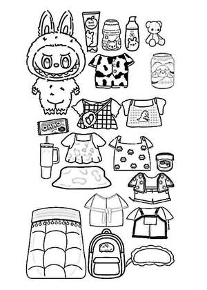 Раскраски Лабубу Лабубу – раскраска 12