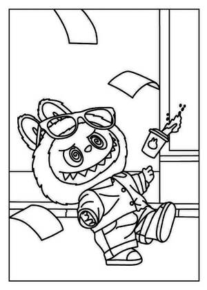 Раскраски Лабубу Лабубу – раскраска 16