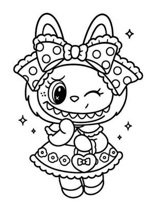 Раскраски Лабубу Лабубу – раскраска 19