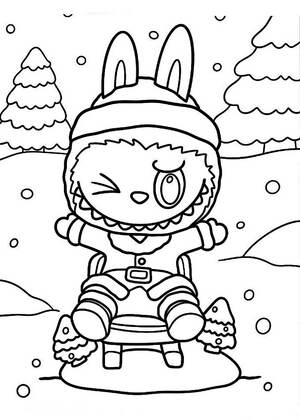 Раскраски Лабубу Лабубу – раскраска 3