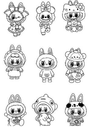 Раскраски Лабубу Лабубу – раскраска 4