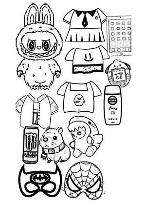 Раскраски Лабубу Лабубу – раскраска 9