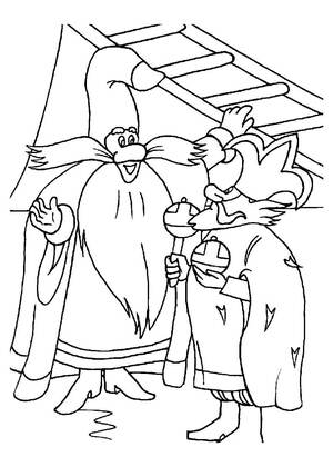 Летучий корабль — раскраска 2