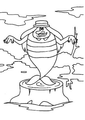 Летучий корабль — раскраска 5