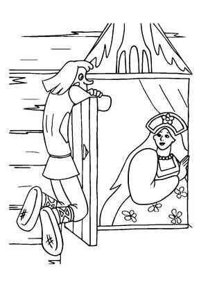 Летучий корабль — раскраска 7