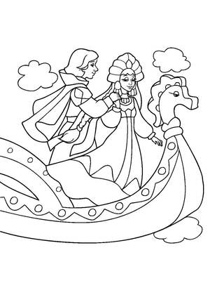 Летучий корабль — раскраска 8