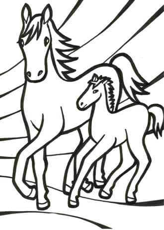 Раскраски Лошадь Лошадь