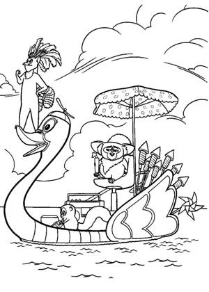 Раскраски Мадагаскар Мадагаскар раскраска 18