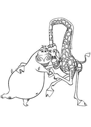 Раскраски Мадагаскар Мадагаскар раскраска 20