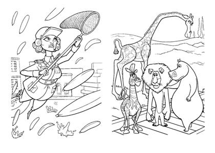 Раскраски Мадагаскар Мадагаскар раскраска 3