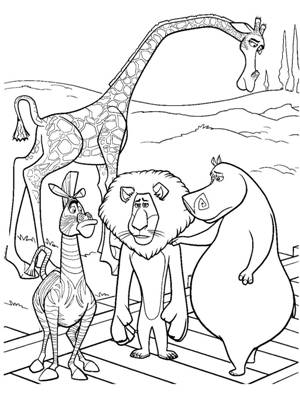 Раскраски Мадагаскар Мадагаскар раскраска 40