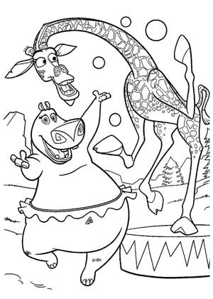 Раскраски Мадагаскар Мадагаскар раскраска 7