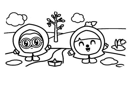 Раскраски Малышарики Малышарики раскраска 3