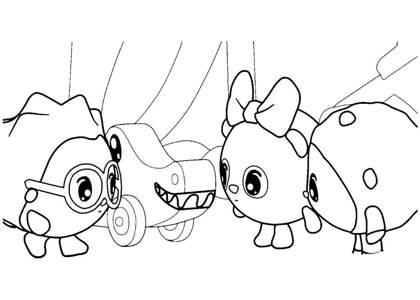 Раскраски Малышарики Малышарики раскраска 9