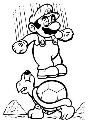 Раскраски Супер Марио Супер Марио — раскраска 11