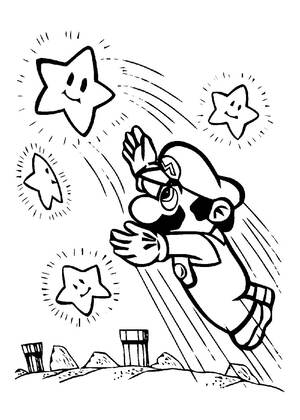 Раскраски Супер Марио Супер Марио — раскраска 12