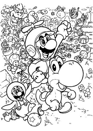 Раскраски Супер Марио Супер Марио — раскраска 13