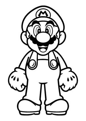 Раскраски Супер Марио Супер Марио — раскраска 14