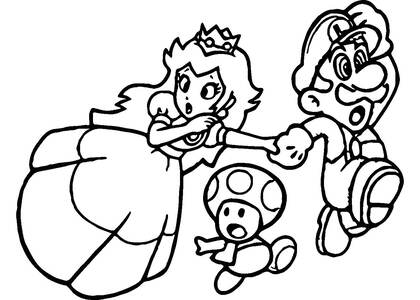 Раскраски Супер Марио Супер Марио — раскраска 21