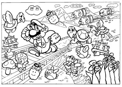 Раскраски Супер Марио Супер Марио — раскраска 23