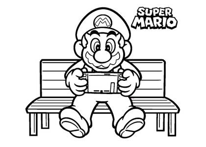 Раскраски Супер Марио Супер Марио — раскраска 25