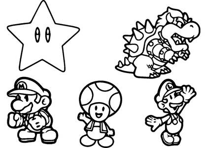 Раскраски Супер Марио Супер Марио — раскраска 31