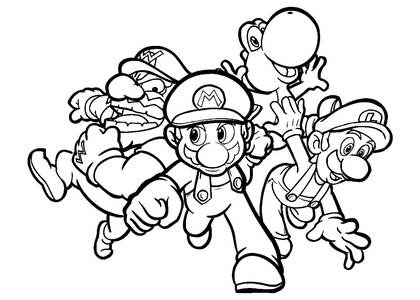Раскраски Супер Марио Супер Марио — раскраска 34