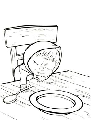 Раскраски Маша и медведь Маша и медведь раскраска 25