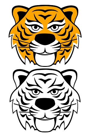 Раскраски Маски Тигра на Новый год Маски Тигра на Новый год – раскраска 11