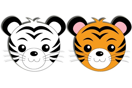 Раскраски Маски Тигра на Новый год Маски Тигра на Новый год – раскраска 14