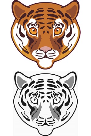 Раскраски Маски Тигра на Новый год Маски Тигра на Новый год – раскраска 6